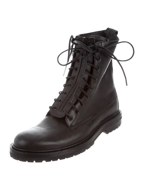 burberry leather biker boots|burberry combat boots.